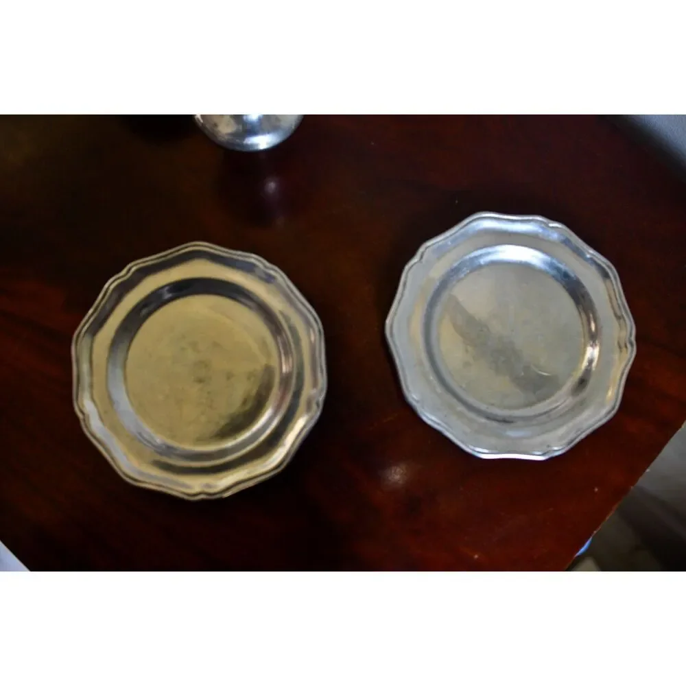 Wilton Armetale Pewter Bread Plates, Set of 2, 6 Inch, Columbia PA RWP